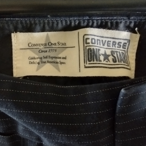 Converse Pinstripe Pants Navy Size 6 - Picture 3 of 4